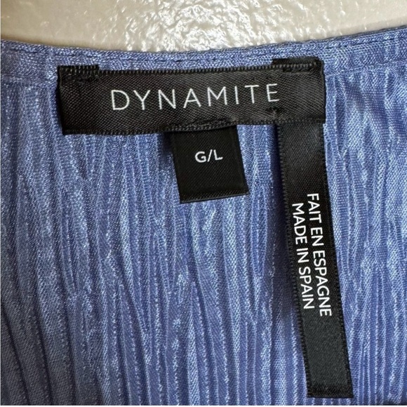 Dynamite Blue Surplice Blouse - Picture 3 of 4